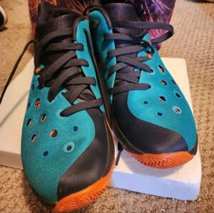 Nike Zoom Hyperquickness, size us8, Sea blue with orange
